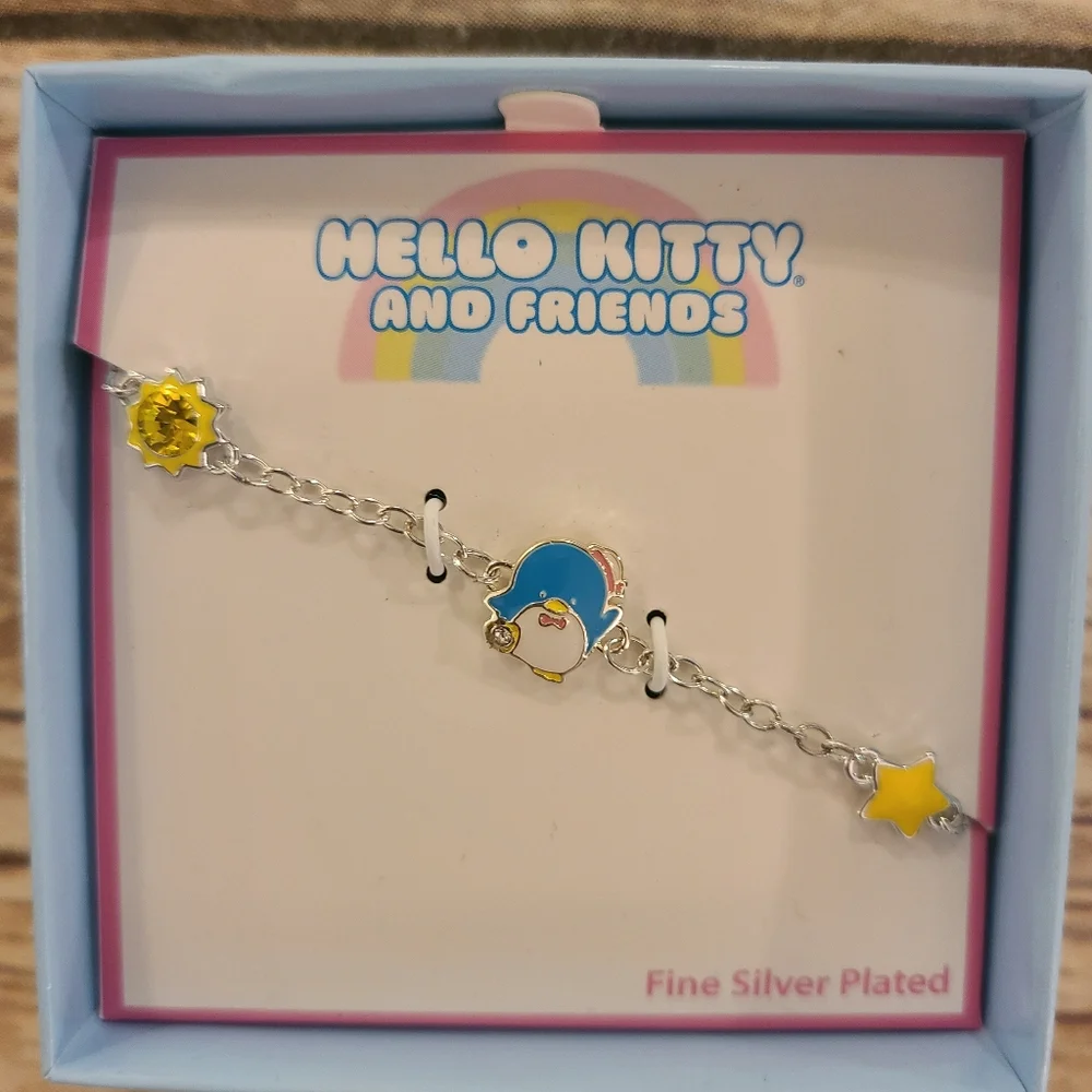 Hello Kitty and Friends Tuxedo Sam  Silver Plated Bracelet